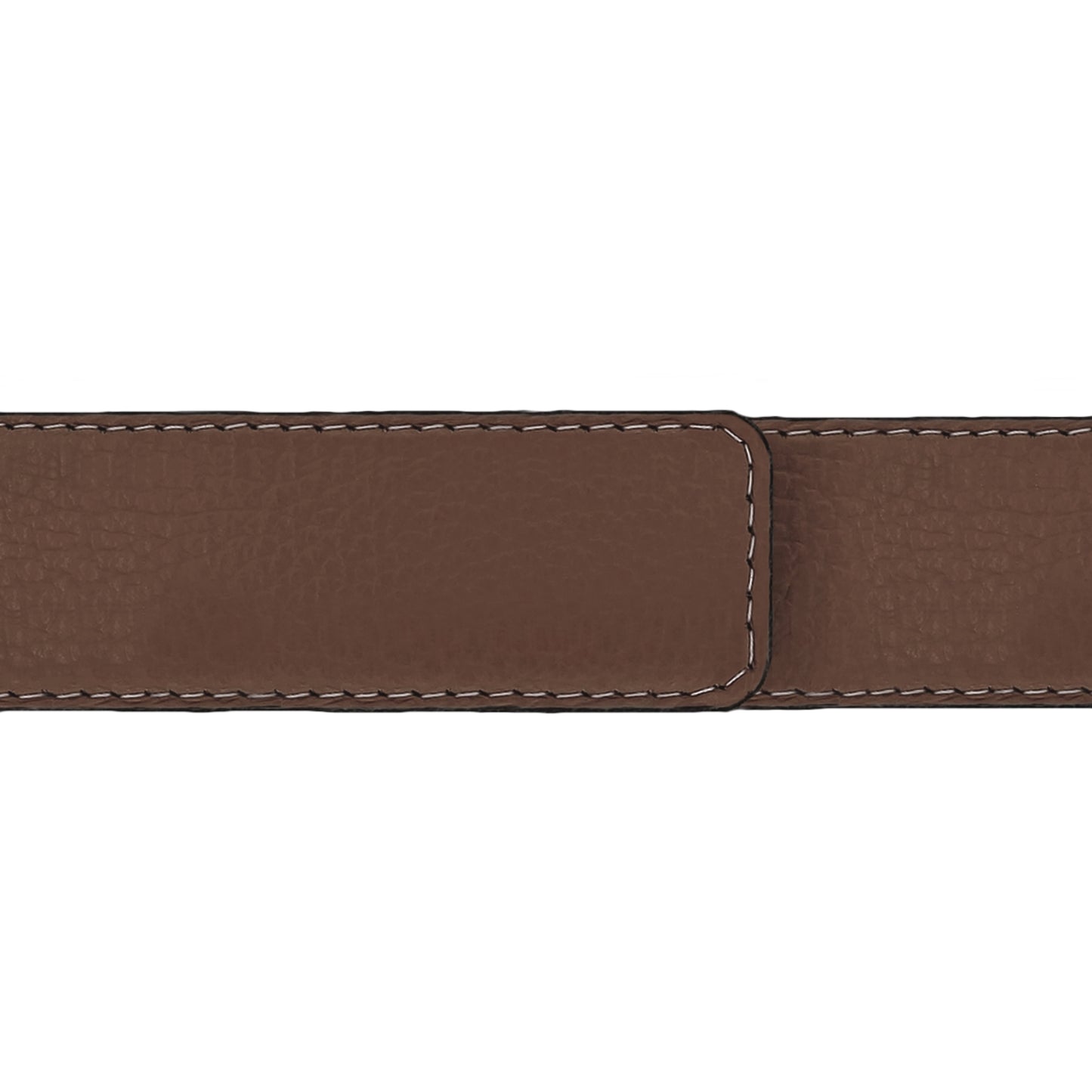Ceinture 30 mm cuir souple marron boucle Côme or