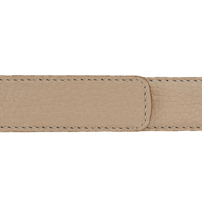 Ceinture 30 mm cuir souple nude boucle Côme or