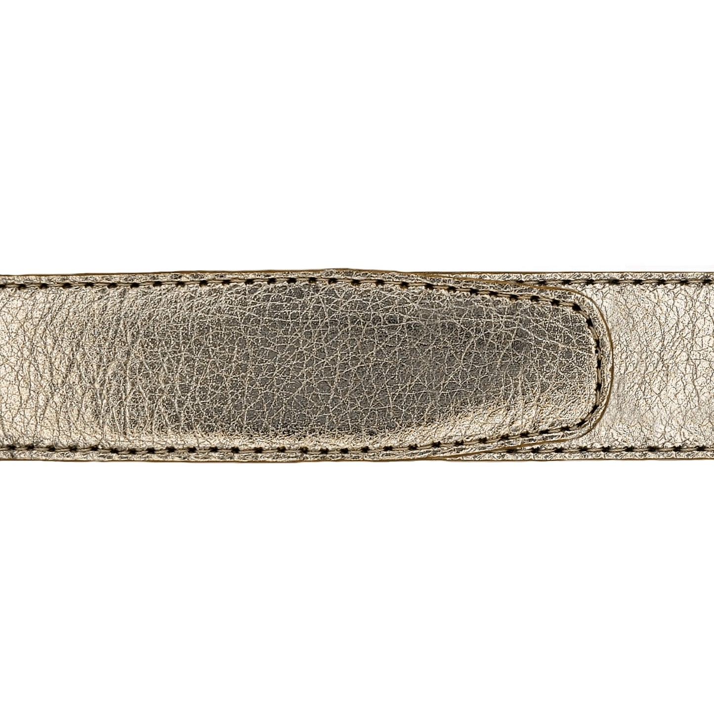 Lanière en cuir souple or 30 mm