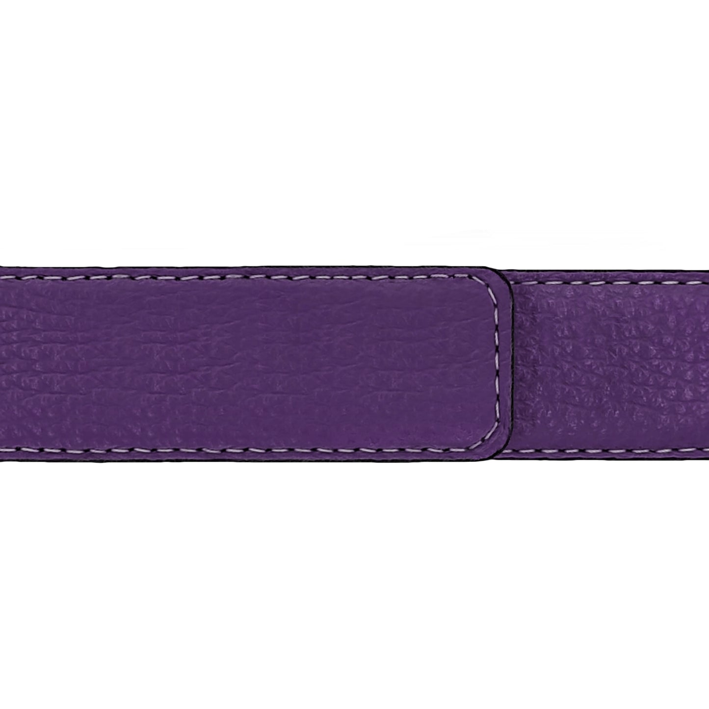 Ceinture 30 mm cuir souple violet boucle Côme or