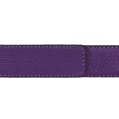 Ceinture 30 mm cuir souple violet boucle Côme or