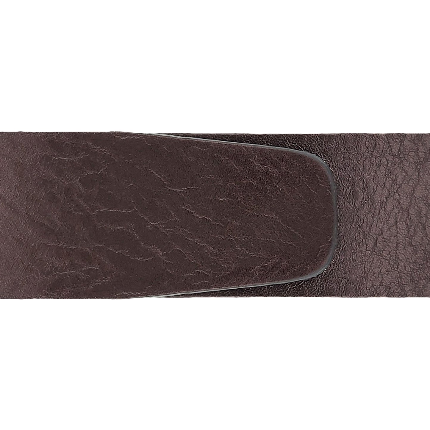 Ceinture 40 mm cuir ceinturon marron boucle Roma argent