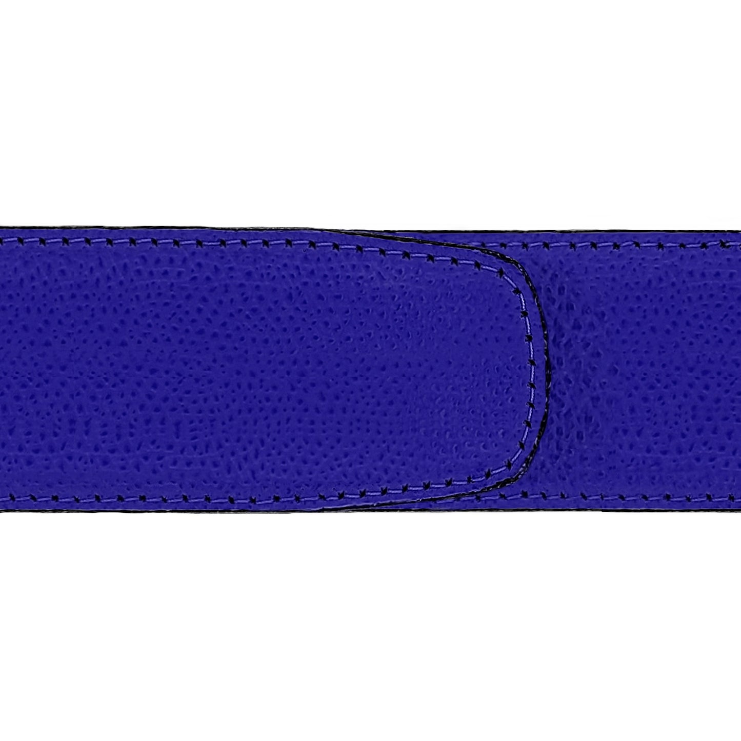 Ceinture 40 mm cuir grainé bleu roi boucle Portofino mate