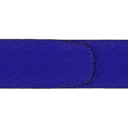 Ceinture 40 mm cuir grainé bleu roi boucle Portofino mate