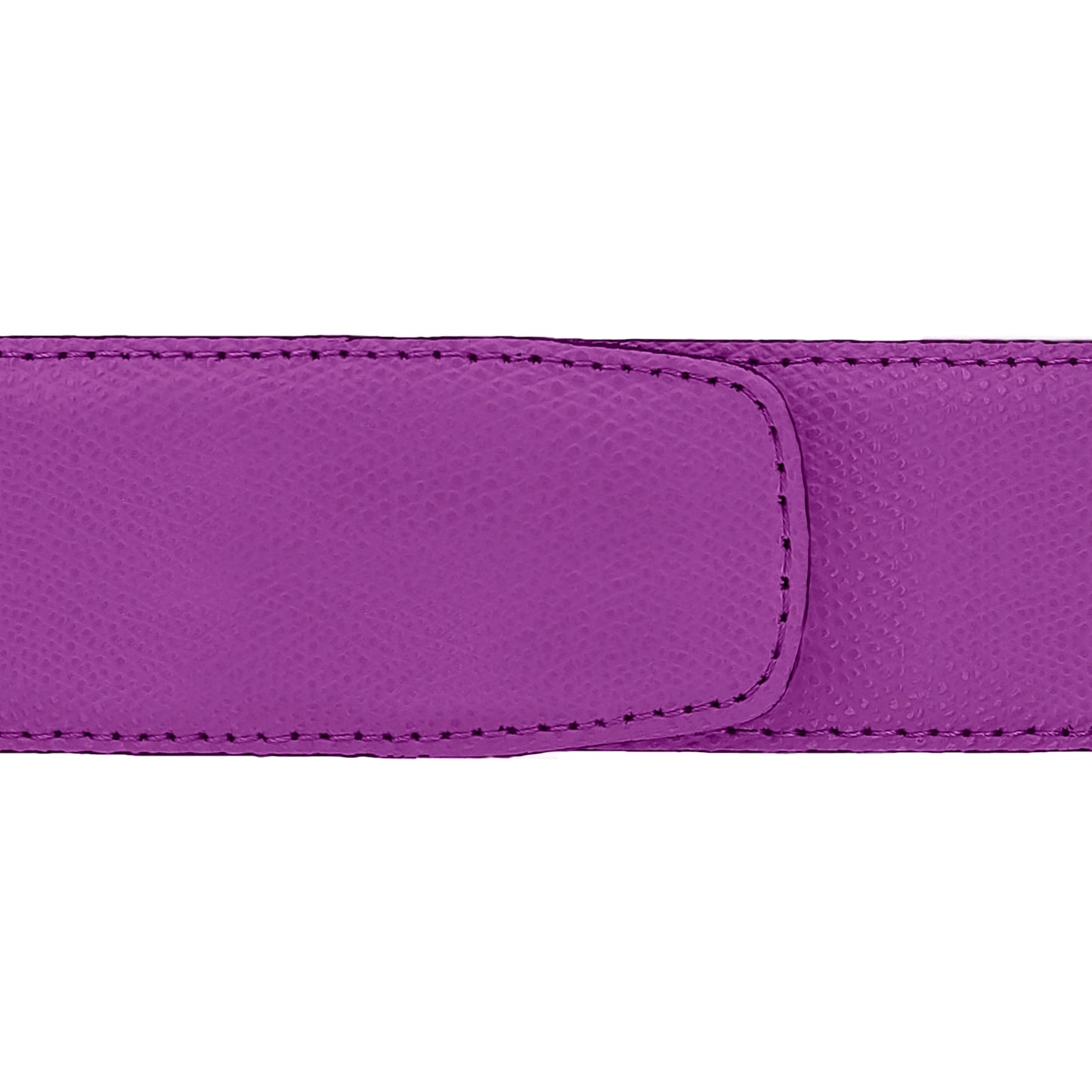 Lanière en cuir grainé framboise 40 mm