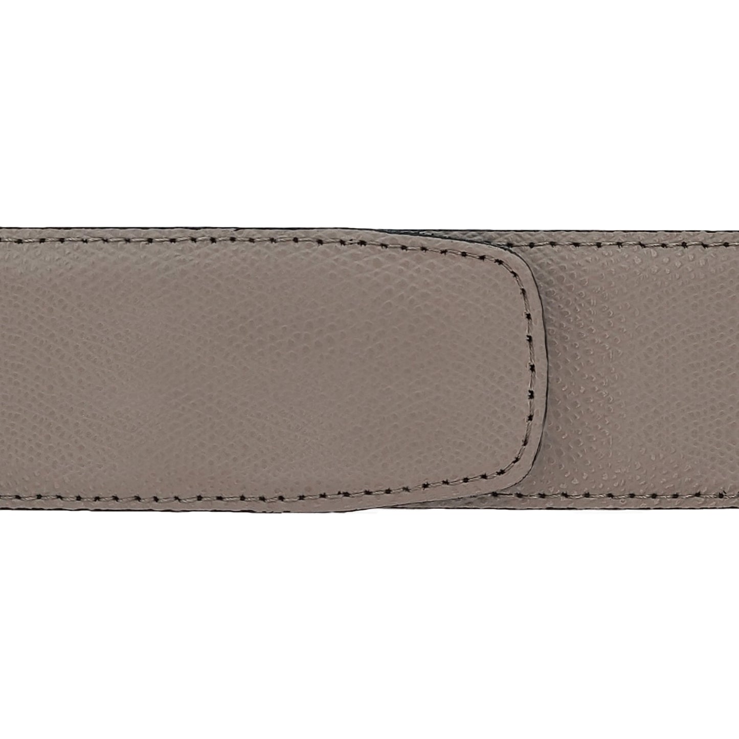 Ceinture 40 mm cuir grainé taupe boucle Portofino or