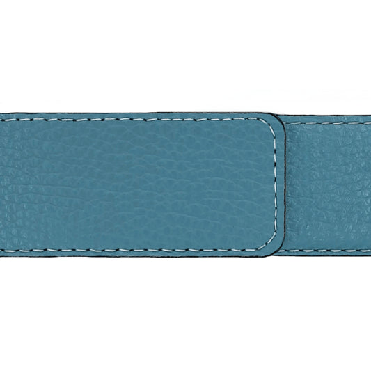 Lanière en cuir souple bleu ciel 40 mm
