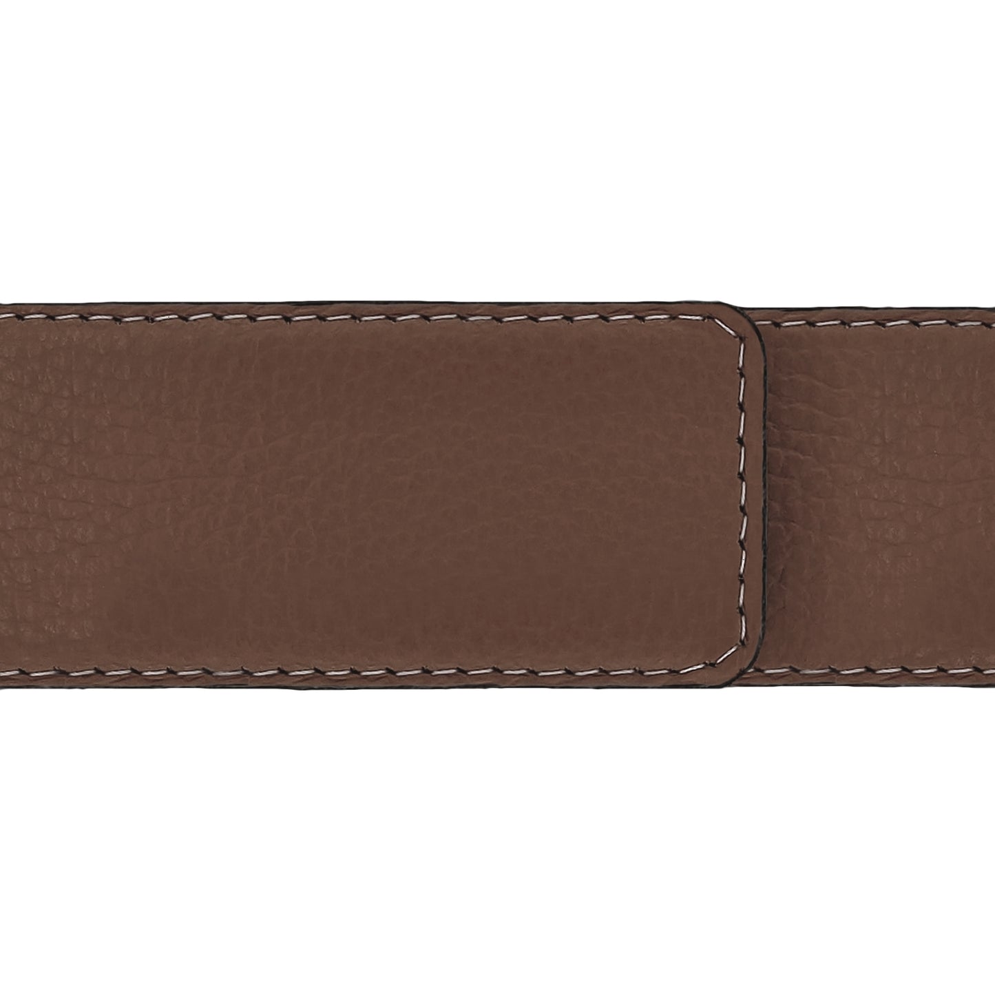 Ceinture 40 mm cuir souple marron boucle Roma or
