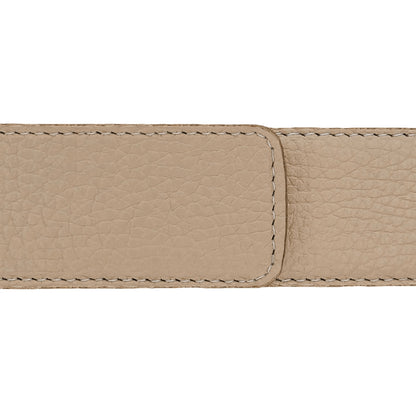 Ceinture 40 mm cuir souple nude boucle Roma mate