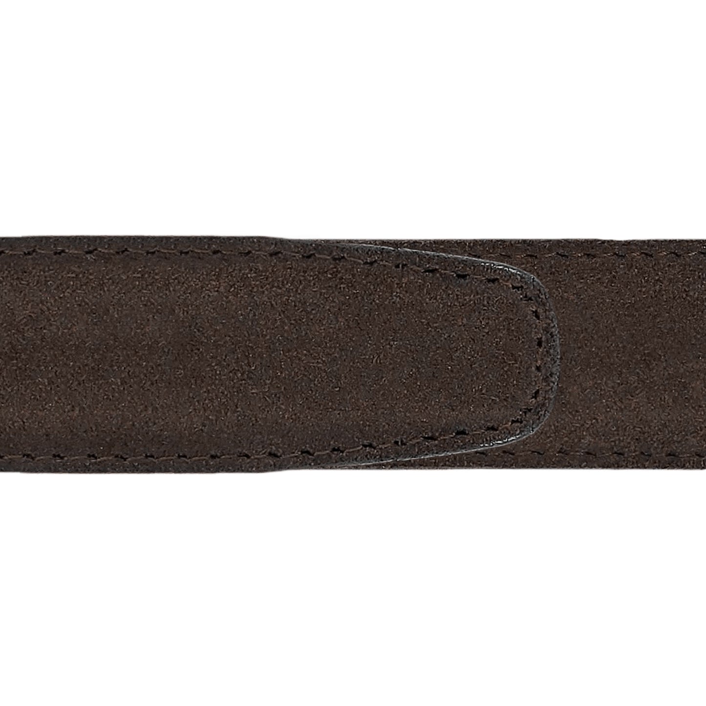 Ceinture 35 mm cuir retourné marron boucle Capri or