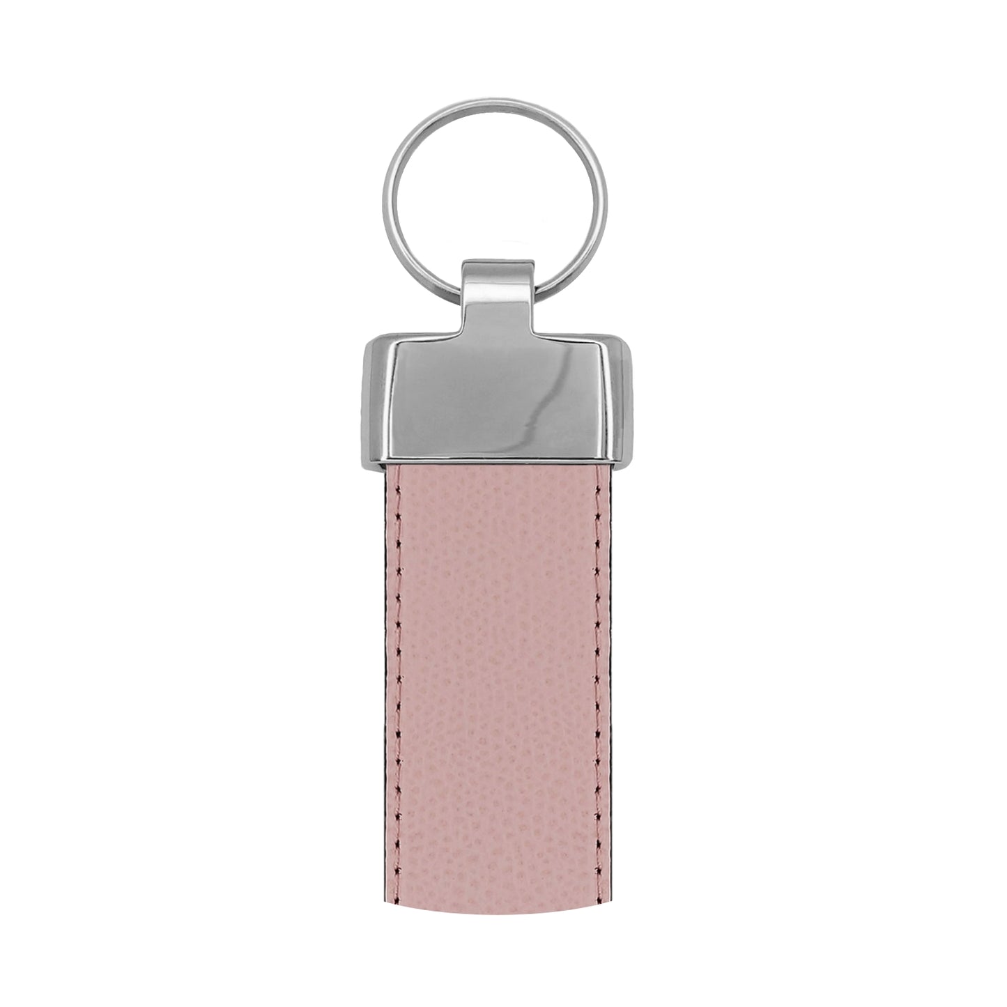 Porte clés 30 mm cuir grainé rose clair