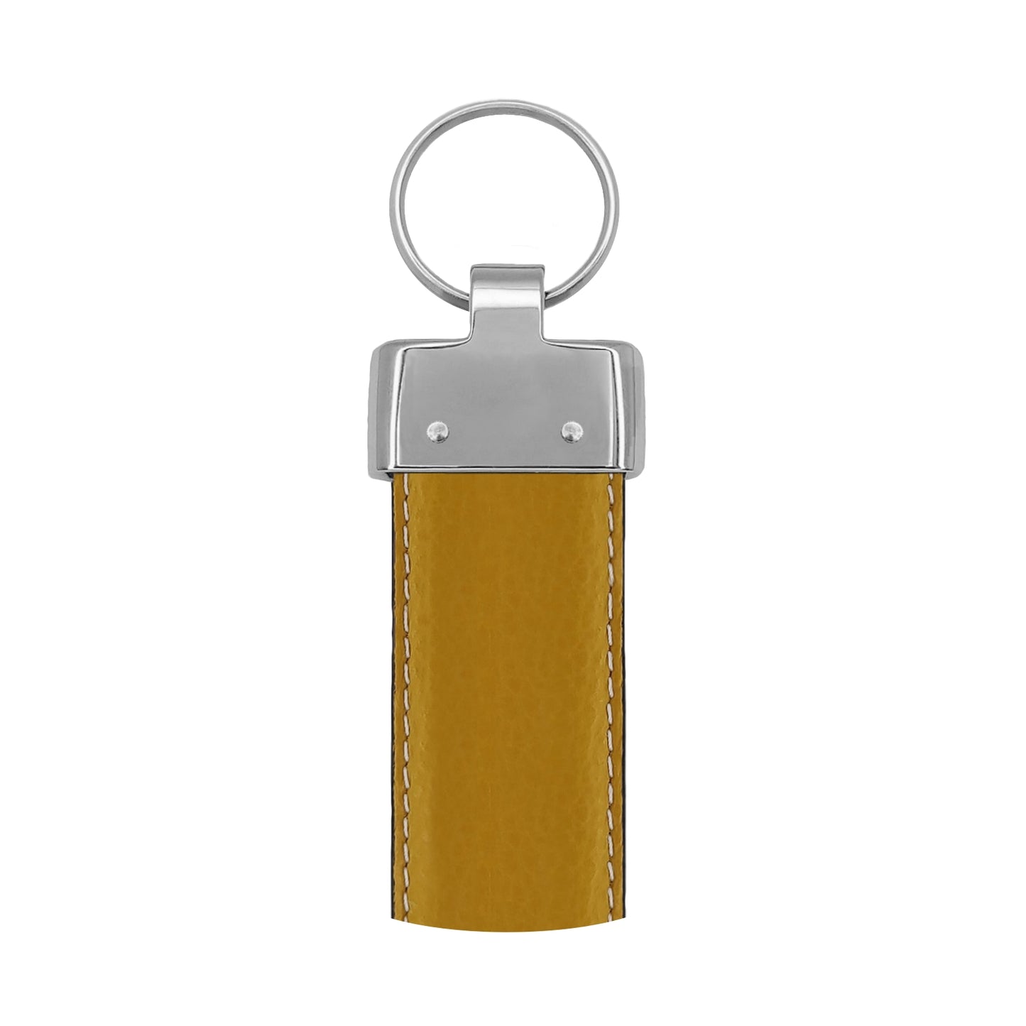 Porte clés 30 mm cuir souple moutarde